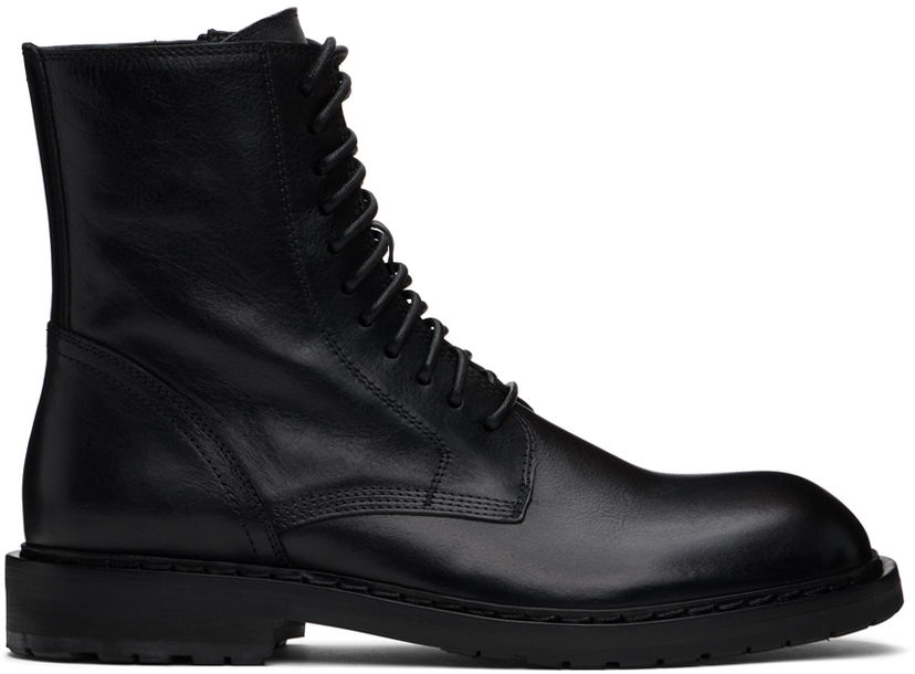 Vaatteet Ann Demeulemeester Ann Demeulemeester Danny Leather Boots Musta | 2201-M-C01-380-099