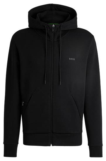 Huppari BOSS BOSS Stretch-Cotton Zip-Up Hoodie Musta | 50506161, 0