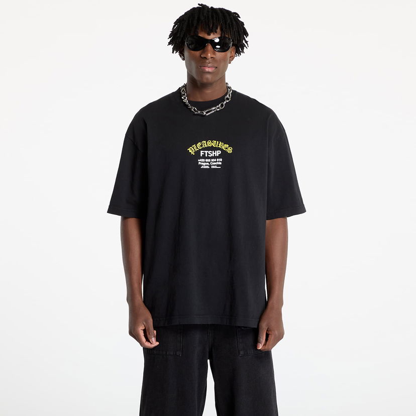 T-paita Pleasures FTSHP x Questions T-Shirt Musta | P24W075 BLACK