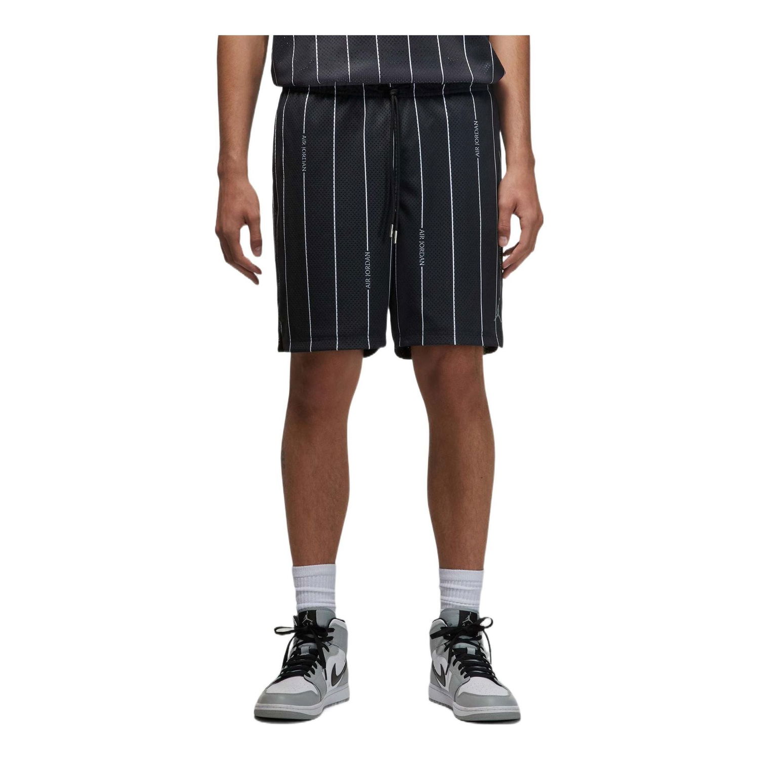 Shortsit Jordan Jordan Essentials Stripe Printing Breathable Shorts Musta | DM1358-010, 0