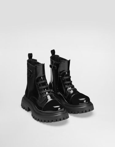 Asusteet Dolce & Gabbana Dolce & Gabbana Patent Leather Ankle Boots With Elastic Musta | D11360A9A8180999, 1
