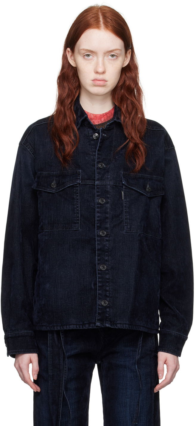 Takki Ottolinger Ottolinger Oversized Denim Jacket Tummansininen | 1700410