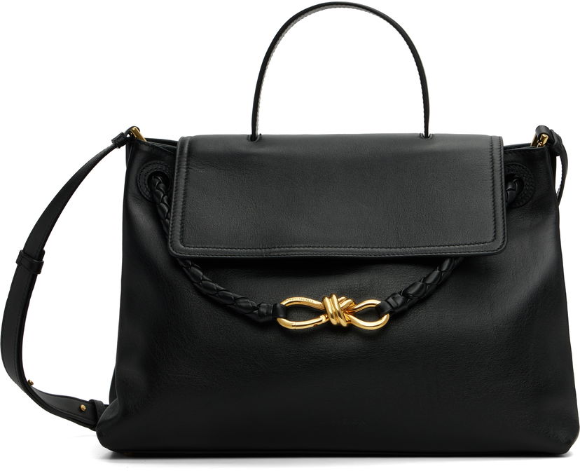 Olkalaukku Bottega Veneta Bottega Veneta Ciao Ciao Leather Shoulder Bag Musta | 817231 V4O92