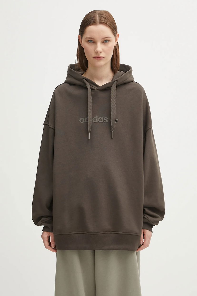 Huppari adidas Originals Adidas Originals Ess Lin Hoodie Ruskea | JW1029