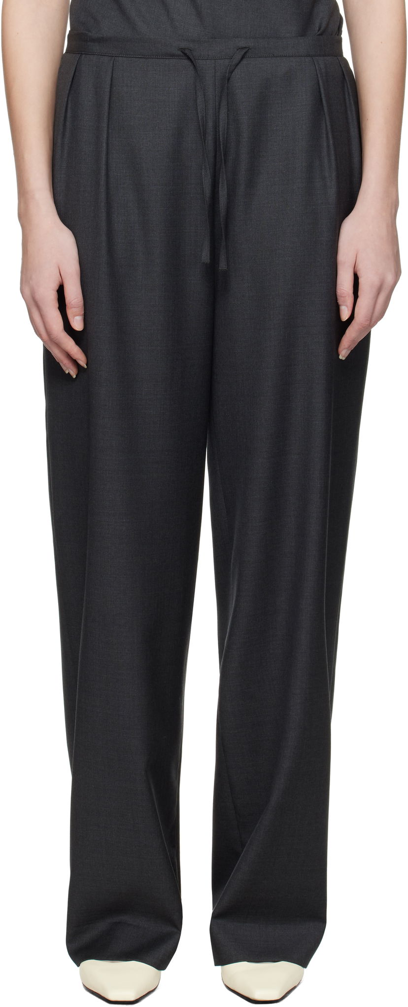 Housut Loulou de Saison Loulou de Saison Cove Trousers Musta | COVE