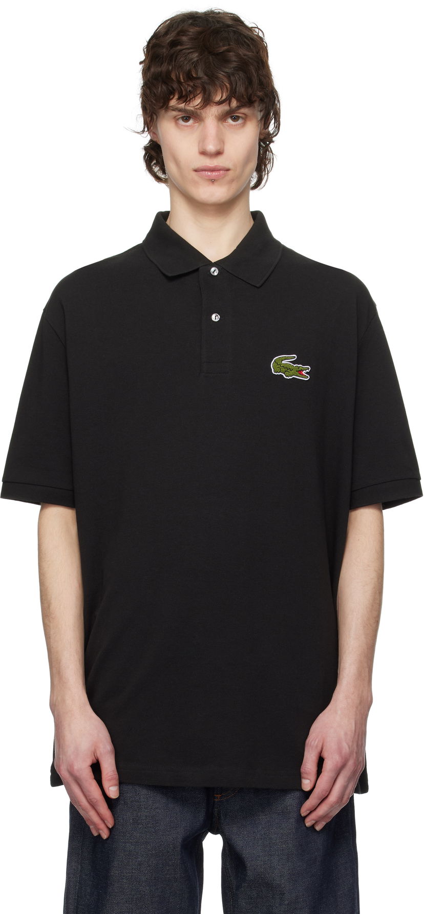 Poolopaita Lacoste Loose Fit Pique Badge Polo Musta | PH2751_031