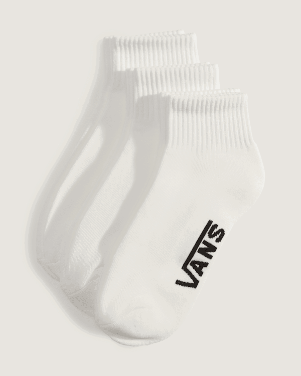 Sukat Vans Vans Classic Quarter Crew Socks (3 Pairs), Size M Valkoinen | VN000QBXWHT, 0