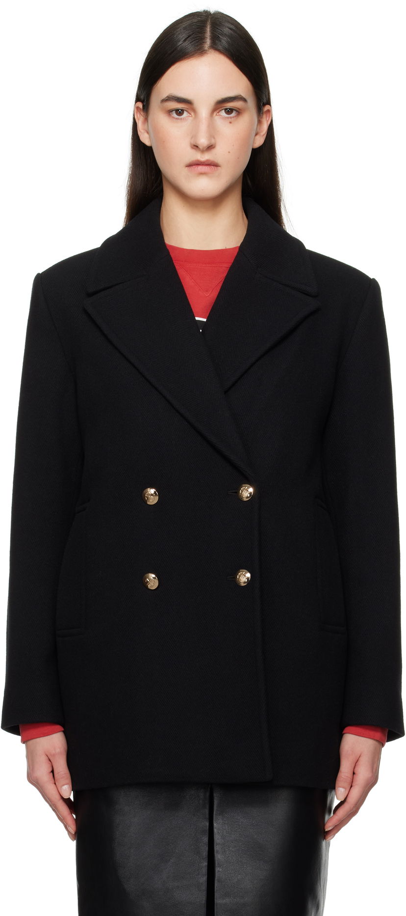 Takit Anine Bing Anine Bing Glenn Peacoat Musta | A-01-10453-BLK1