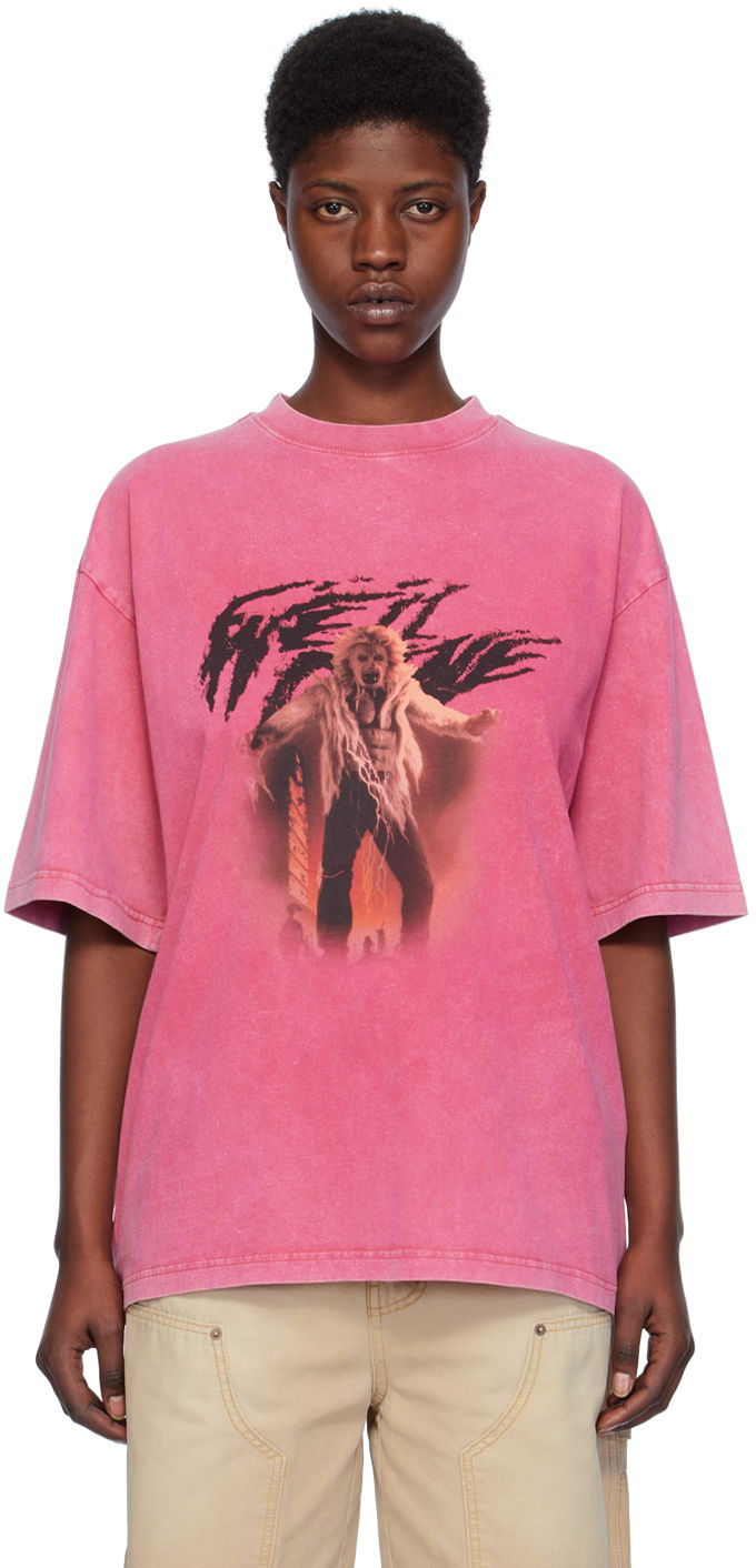 T-paita We11done We11done Vintage Horror Graphic T-Shirt Vaaleanpunainen | WD-TT0-24-723-U-PK