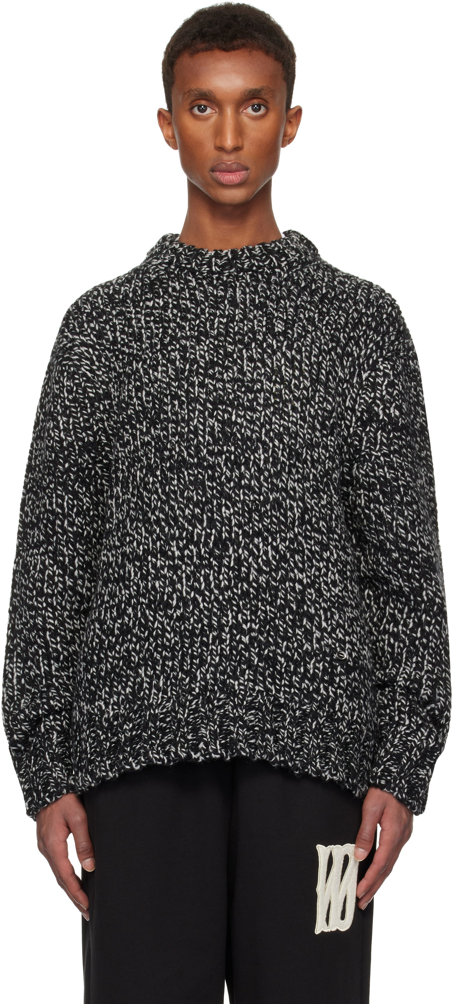 Villapaita We11done We11done Chunky Knit Sweater Musta | WD-KT3-24-649-U-B2, 0