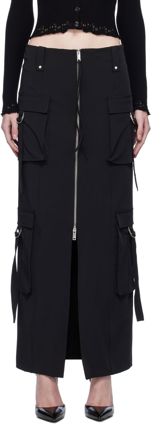Hame Blumarine Blumarine Cargo Maxi Skirt Musta | A344G010A