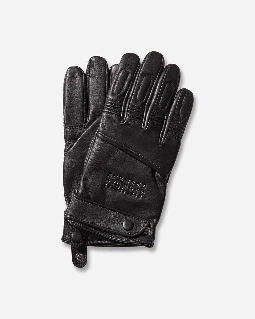 Käsineet Maison Margiela Agnelle Leather Gloves Musta | SH2TS0003 900