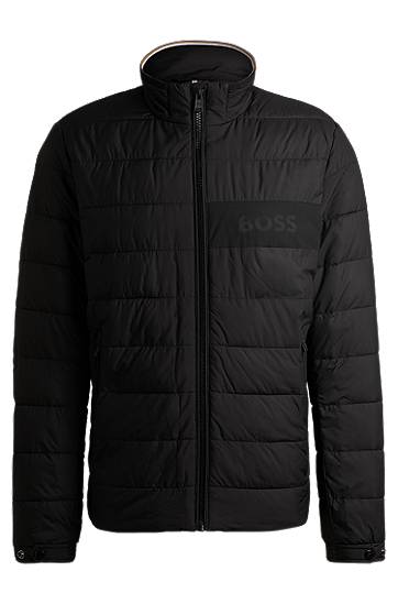 Puffer takki BOSS Regular-Fit Water-Repellent Jacket Musta | 50519237