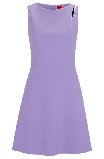 Mekko BOSS Mini Dress with Cut-Out Shoulder Violetti | 50516756