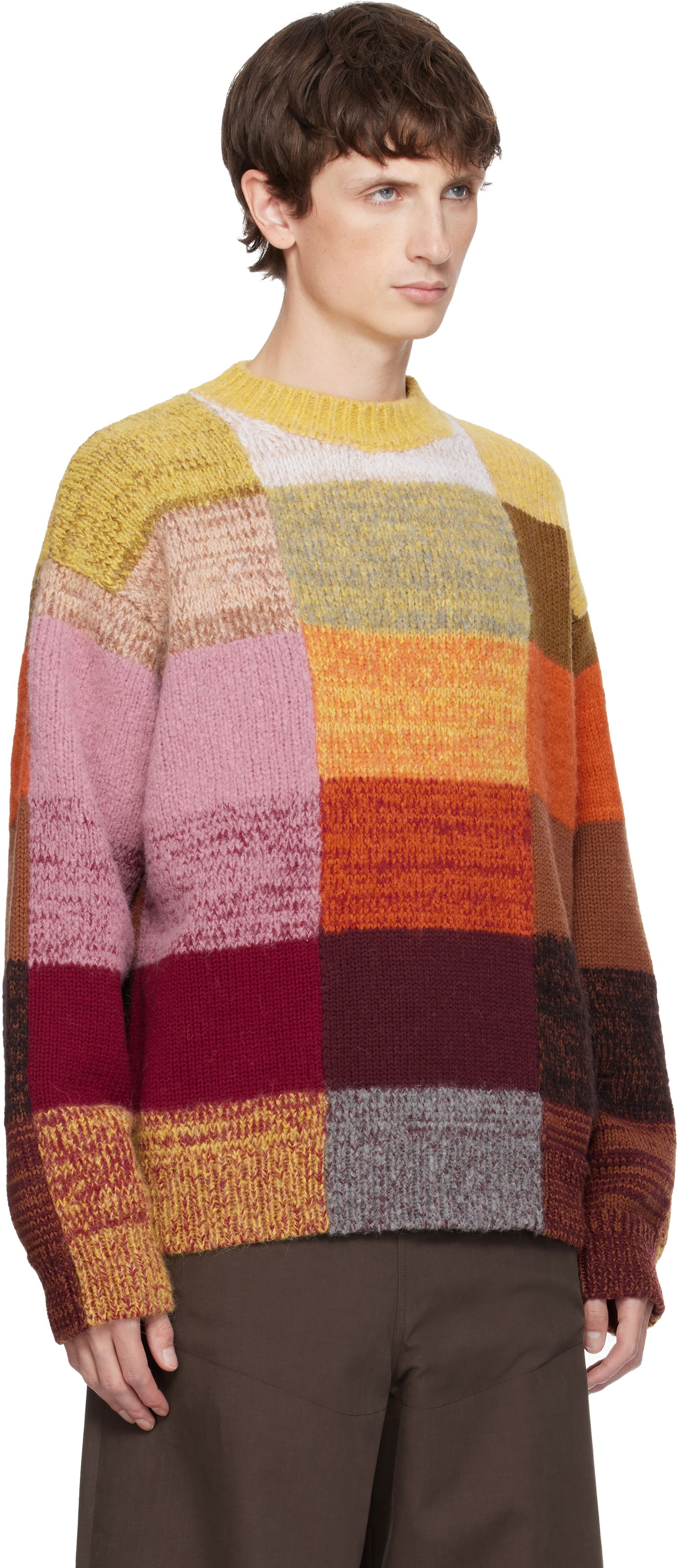 Villapaita Dries Van Noten Dries Van Noten Patchwork Wool Sweater Monivärinen | 252-021234-2725, 1