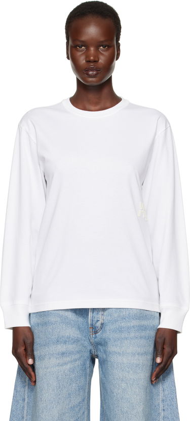 T-paita Alexander Wang Long Sleeve Puff Logo T-Shirt Valkoinen | 4CC3241519, 0