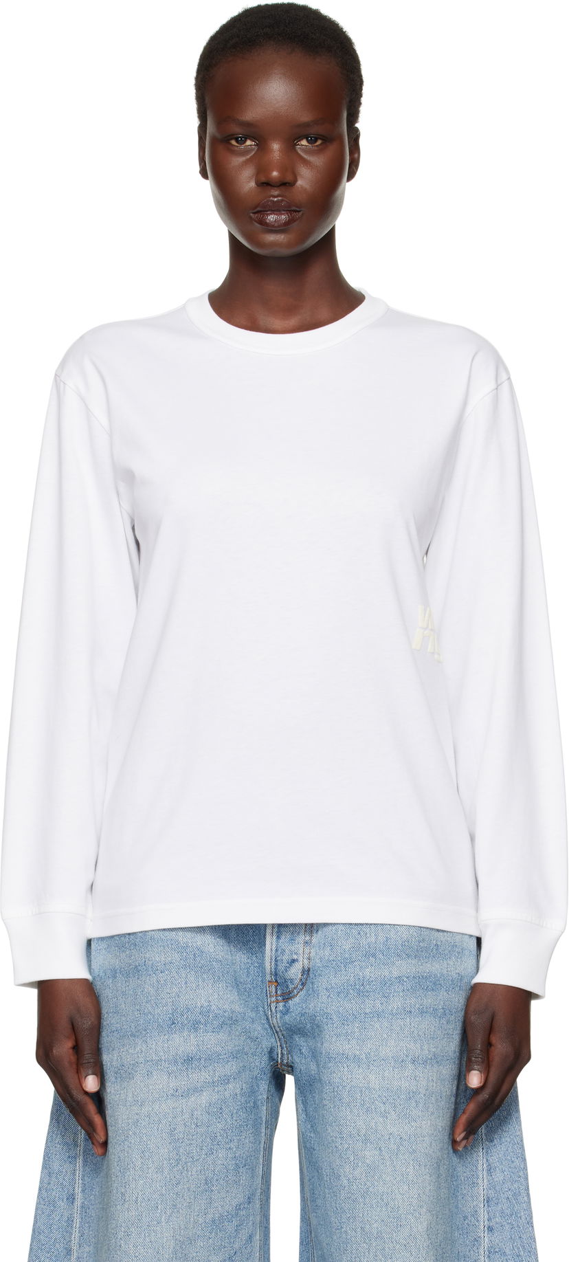 T-paita Alexander Wang Long Sleeve Puff Logo T-Shirt Valkoinen | 4CC3241519