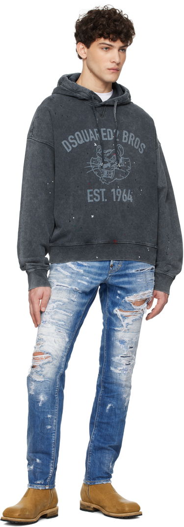 Huppari DSQUARED2 Dsquared2 Cypro Fit Hoodie Harmaa | S74GU0848_S25030, 3