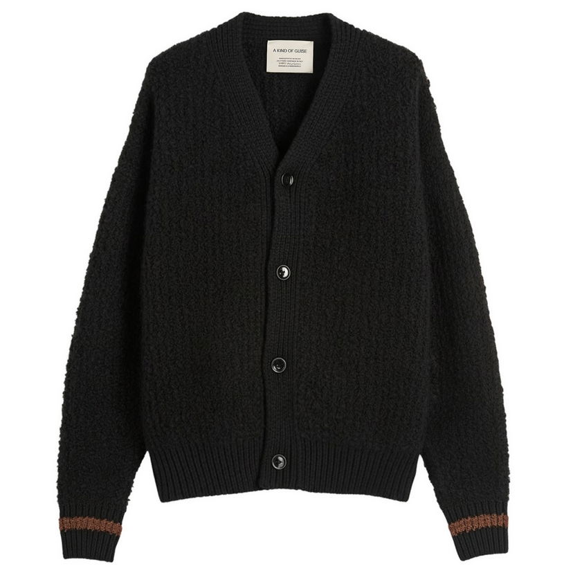 Villapaita A Kind of Guise Khuder Knit Cardigan, Size Small Musta | 574-10541-927
