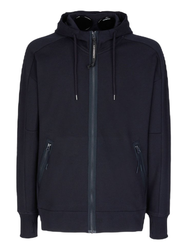 Huppari C.P. Company Diagonal Raised Fleece Goggle Hoodie Tummansininen | 12CMSS082A005086W888
