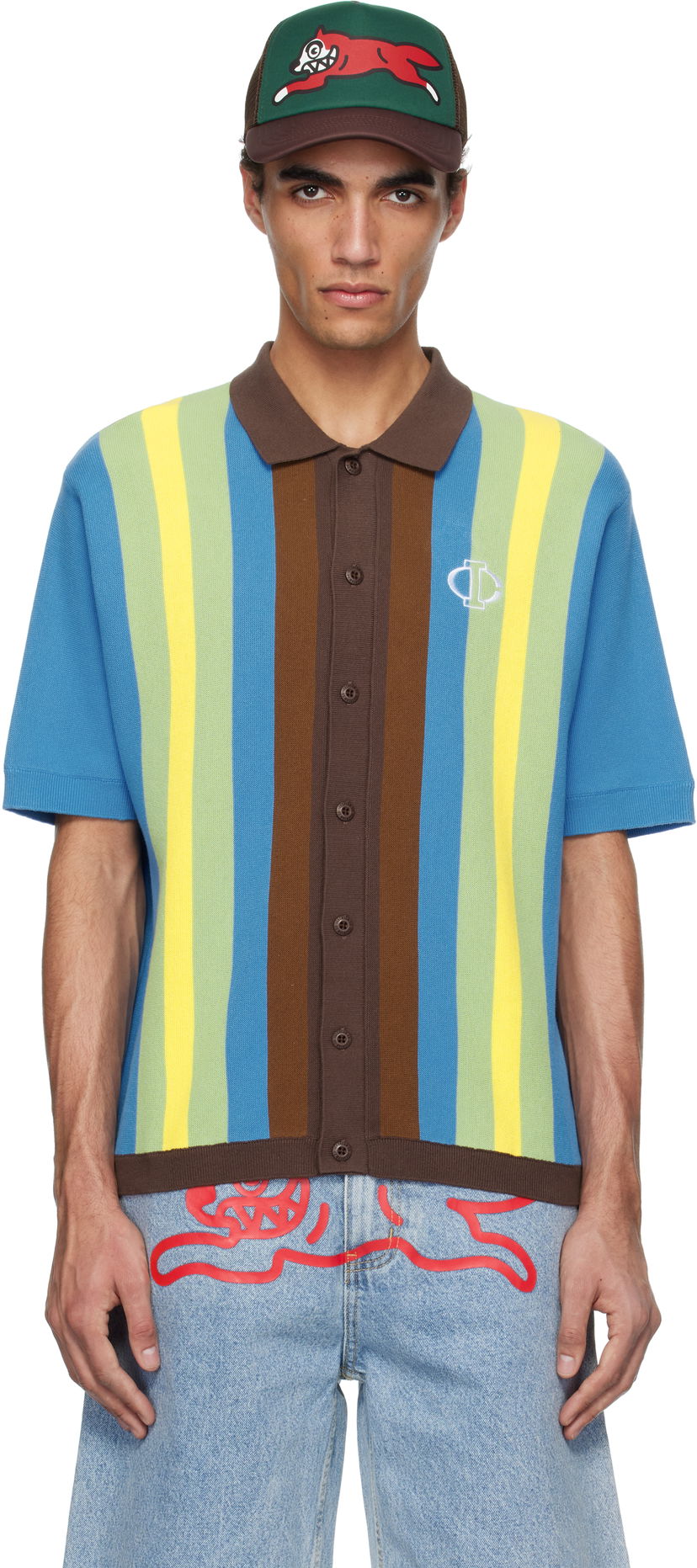 Villapaita BBC IceCream ICECREAM Jacquard Knit Short Sleeve Polo Monivärinen | IC25124