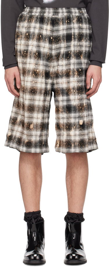 Shortsit We11done We11done Crinkled Check Shorts Monivärinen | WD-PT1-23-254-U-BK, 0