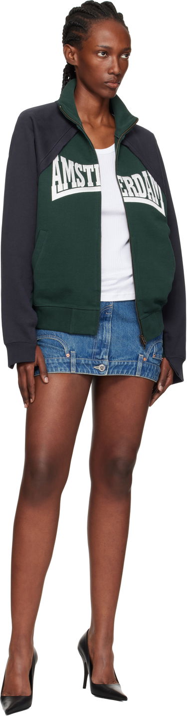 Huppari VETEMENTS Vetements 'Amsterdam' Patched Zip-Up Sweatshirt Tummansininen | UH76ZU760EN, 3