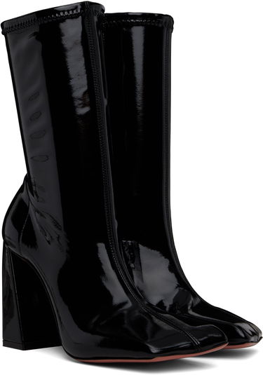 Vaatteet Amina Muaddi Amina Muaddi Marine Stretch Boots Musta | MARINE STRETCH BOOTIE 95 LATEX, 3
