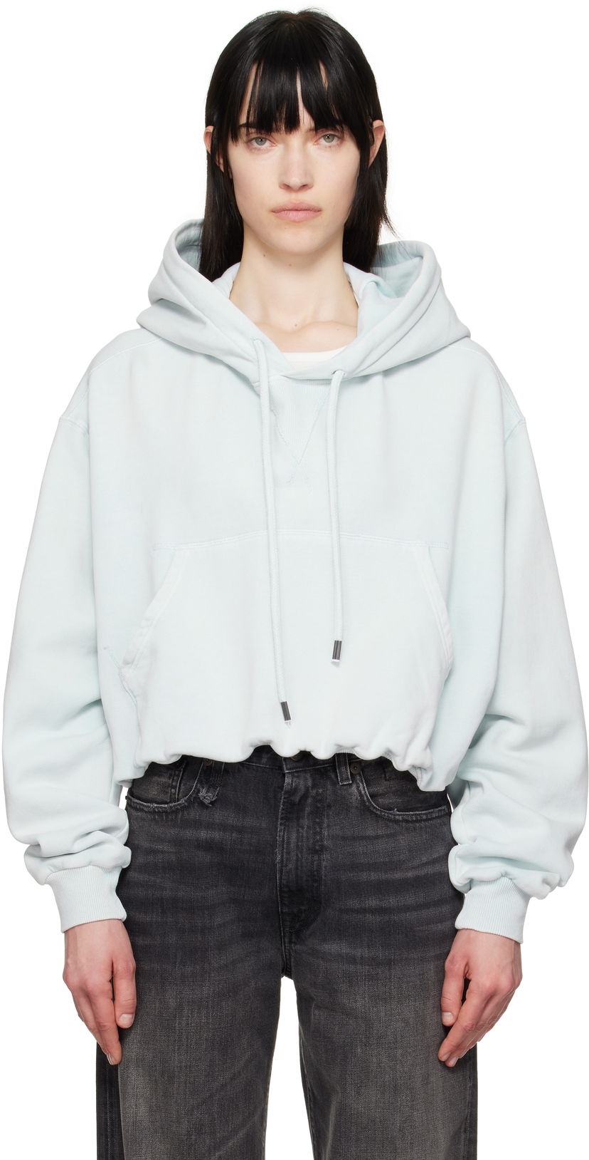 Huppari R13 R13 Balloon Popover Cropped Hoodie Vihreä | R13WK215-001BE