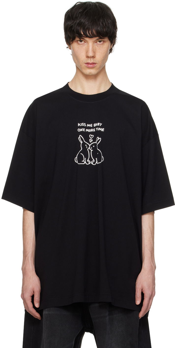 T-paita VETEMENTS Kissing Bunnies T-Shirt Musta | UE64TR240B