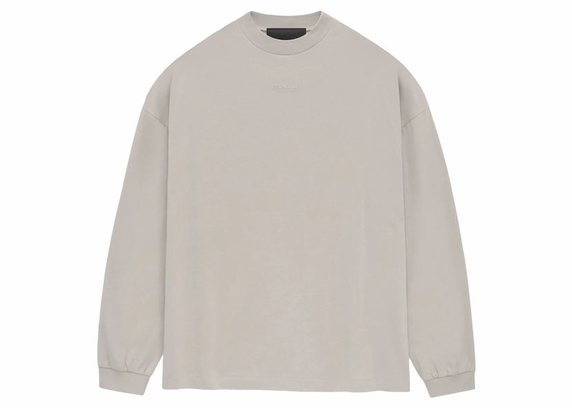 T-paita Fear of God Essentials LS Tee Silver Cloud Harmaa | 125BT232012F