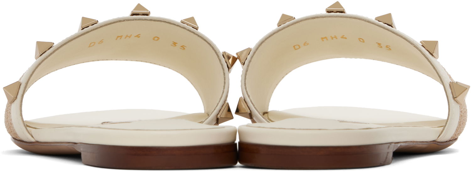 Asusteet Valentino Valentino Garavani Rockstud Slide Sandals Valkoinen | 6W0S0MH4HJQ, 1