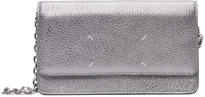Kaulakoru Maison Margiela Silver Four Stitches Chain Wallet Harmaa | SA3UI0008 P6749
