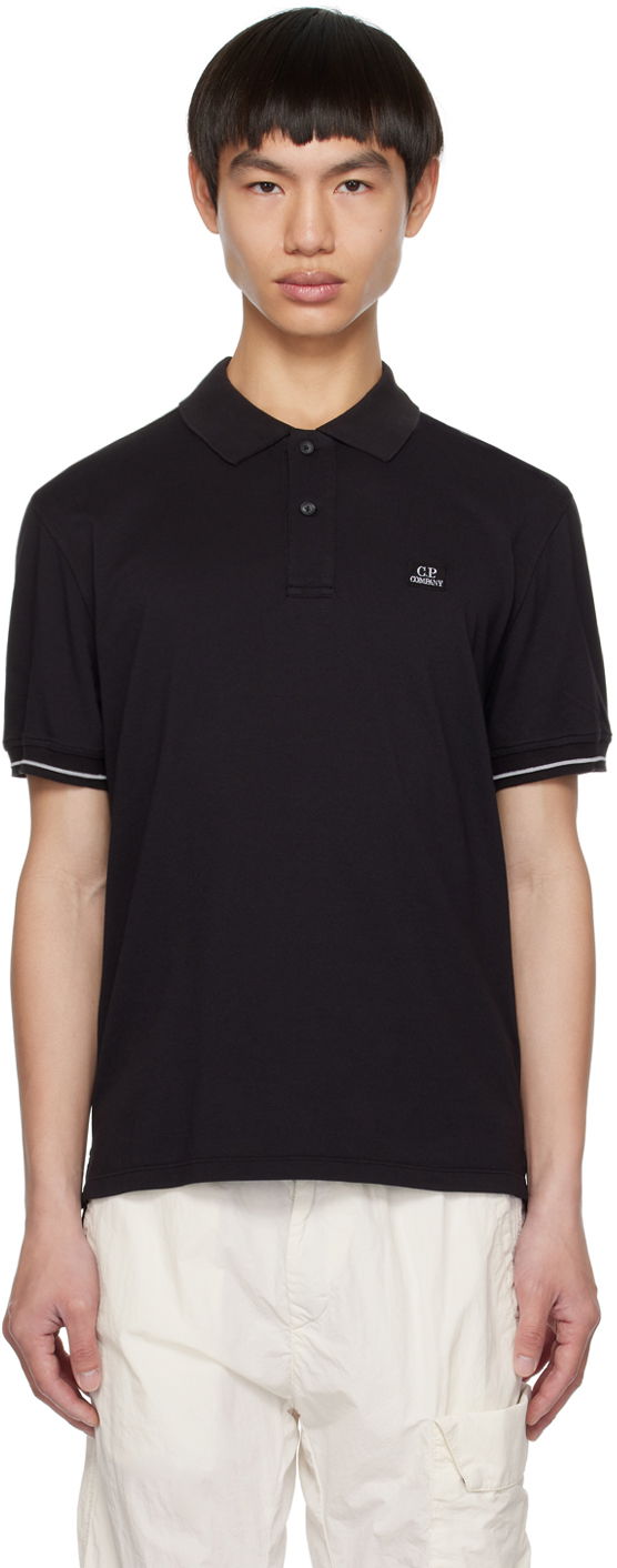 T-paita C.P. Company Garment-Dyed Polo Tee Musta | 14CMPL253A-006263G, 0