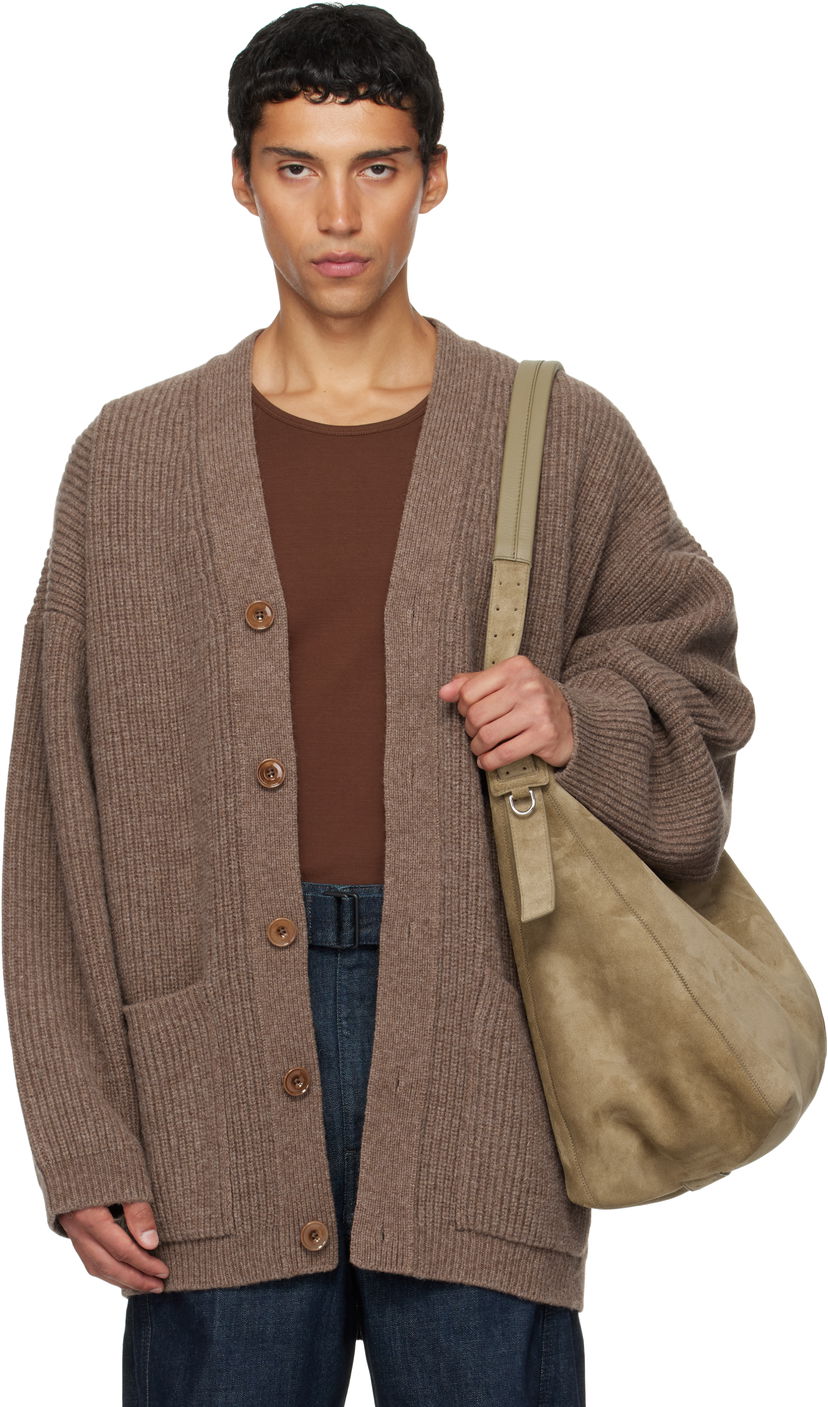 Villapaita LEMAIRE Lemaire Cardicoat Knit Cardigan Ruskea | CO1139 LK107