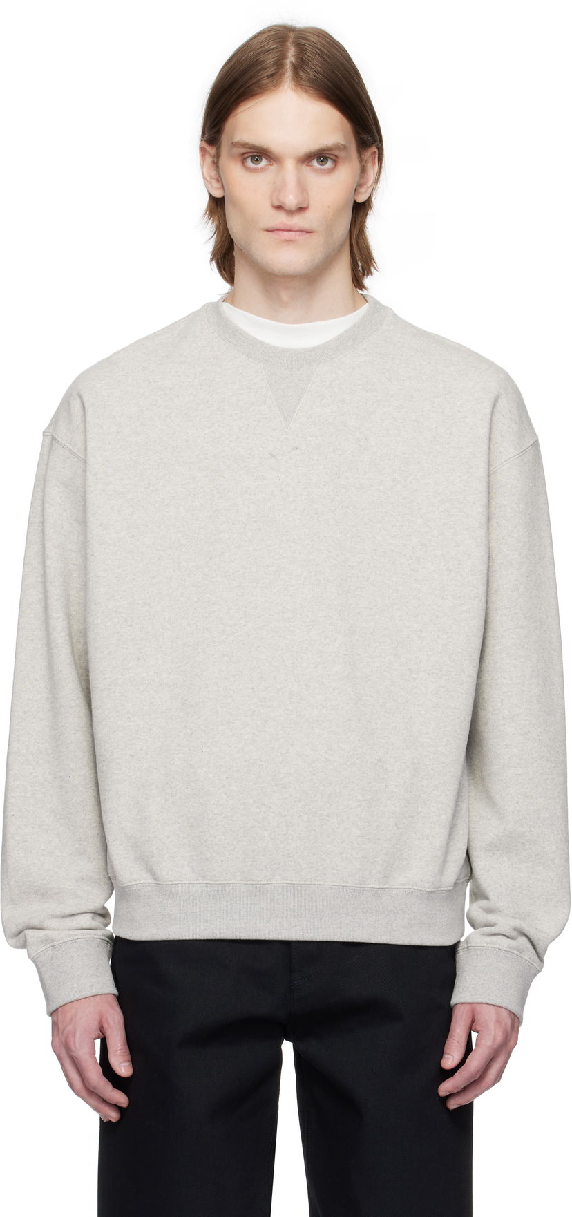 Villapaita Jil Sander Jil Sander Embroidered Logo Sweatshirt Harmaa | J47GU0128_J20010