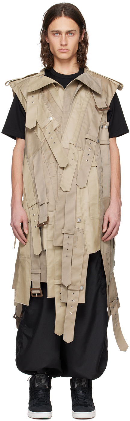 Liivi Junya Watanabe Sleeveless Coat Beige | WM-V005-051