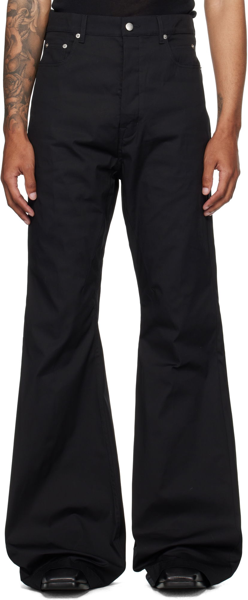 Housut Rick Owens Rick Owens Concordians Bolan Bootcut Trousers Musta | RU02E1335 TE