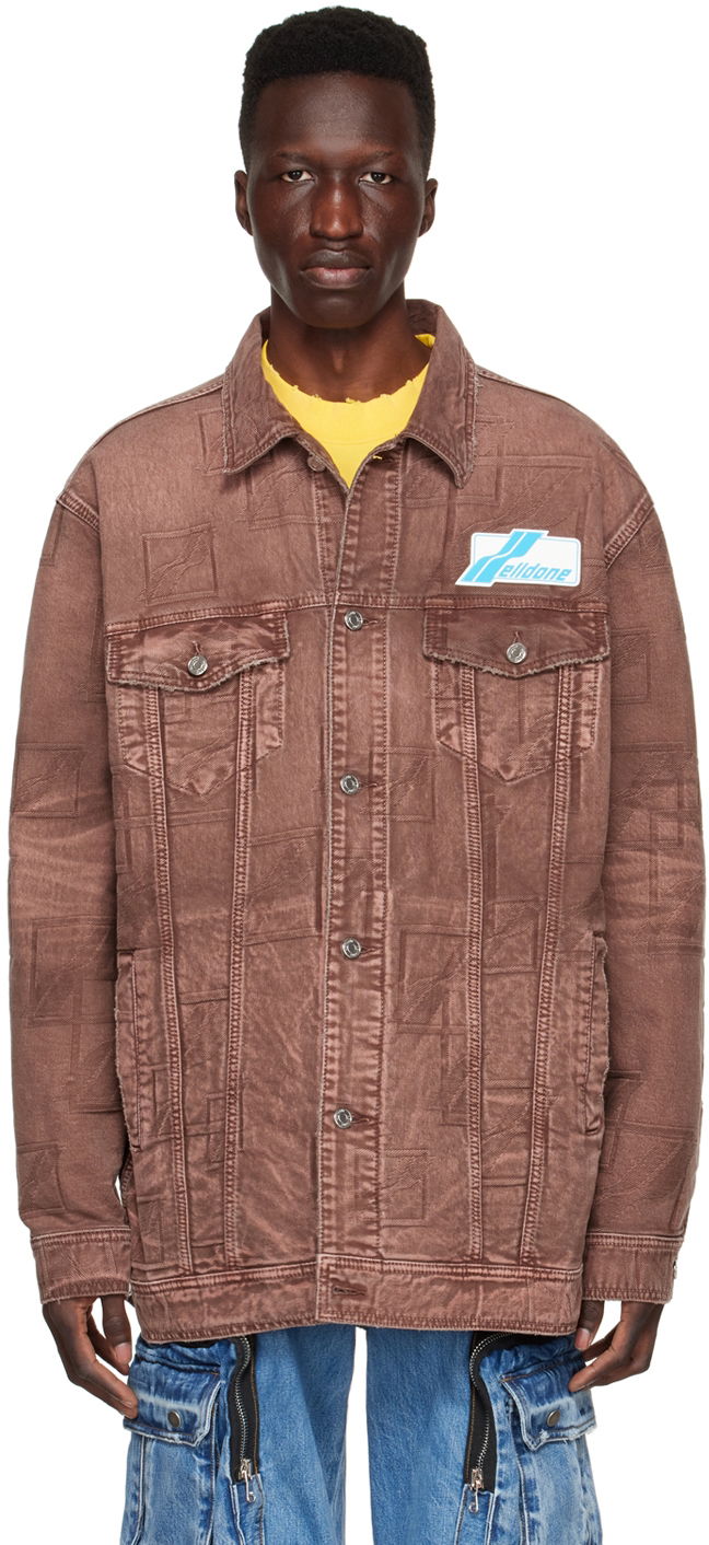 Takki We11done We11done Denim Trucker Jacket Ruskea | WD-DJ1-22-366-U-BR