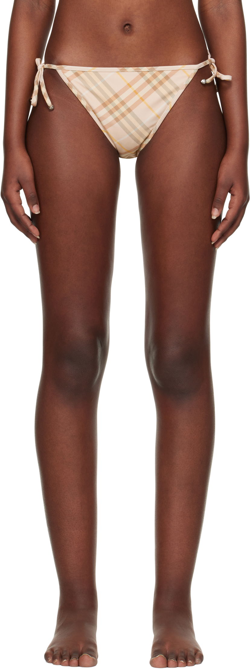 Uimapuvut Burberry Burberry Check Bikini Bottom Beige | 8108592