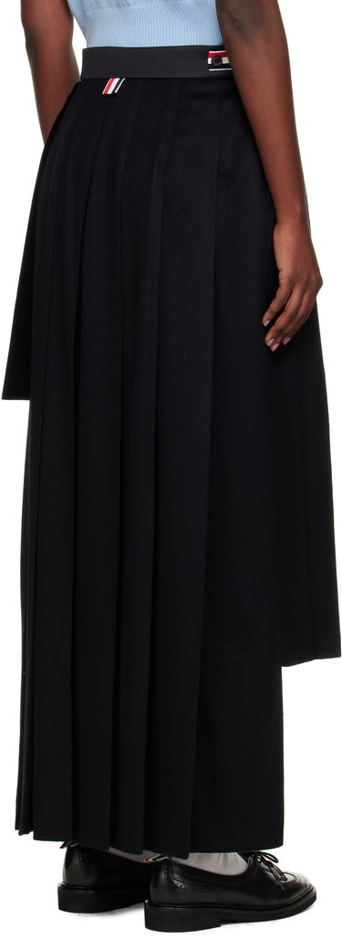 Hame Thom Browne Wrap Pleated Midi Skirt Musta | FGCA33C-07962, 2