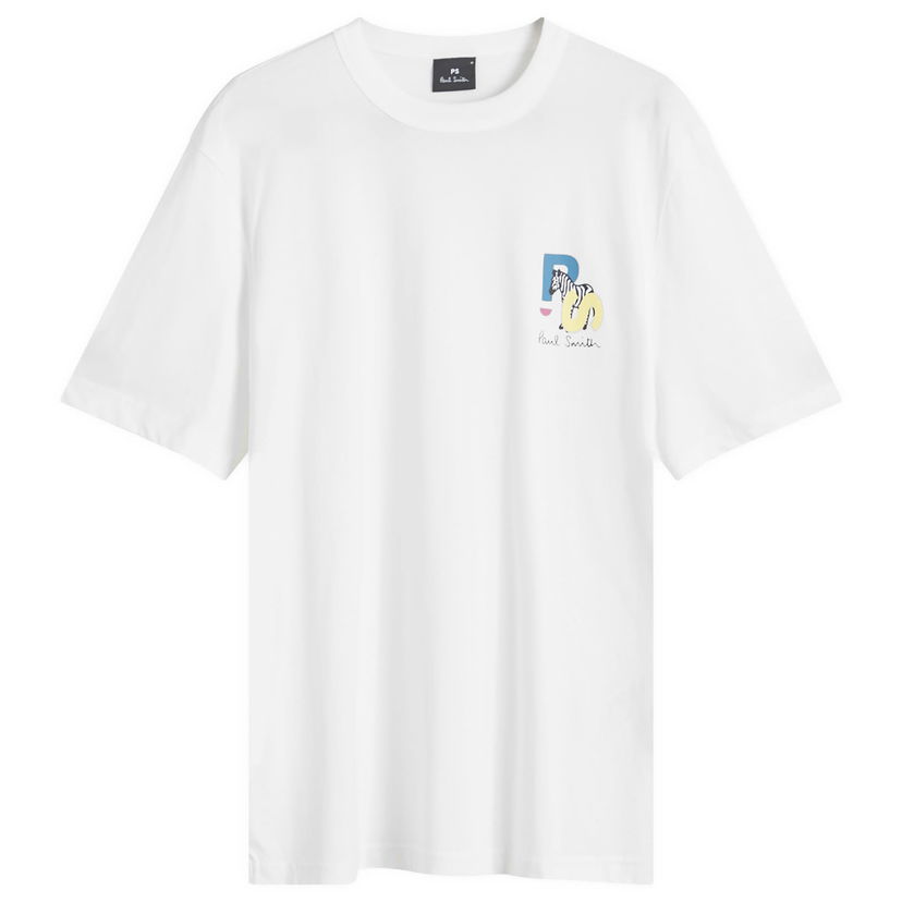 T-paita Paul Smith Paul Smith Zebra Graphic T-Shirt, Size Large Valkoinen | M2R-220X-NP4799-1