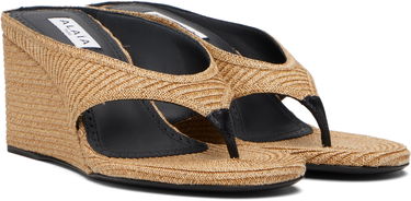 Tennarit ja kengät Alaïa ALAÏA Cube Thong Mule Wedge Sandals Beige | AA3M105TK054, 3