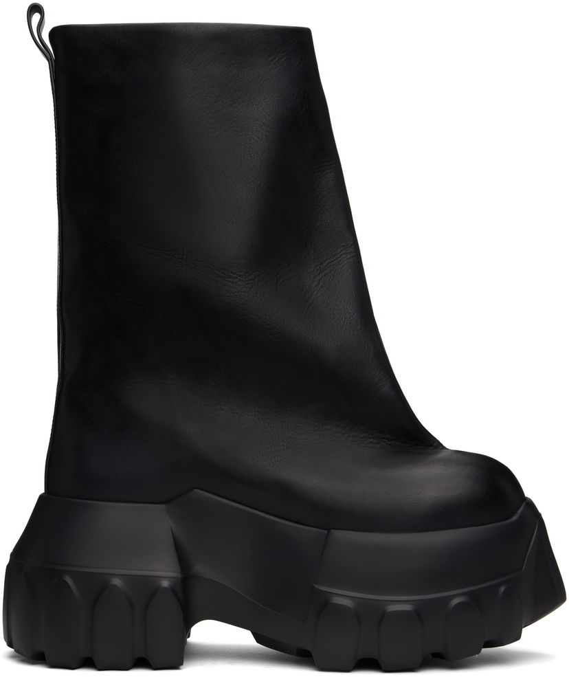Vaatteet Rick Owens Rick Owens Hollywood Flared Mega Tractor Boots Musta | RU01E5864 LOO