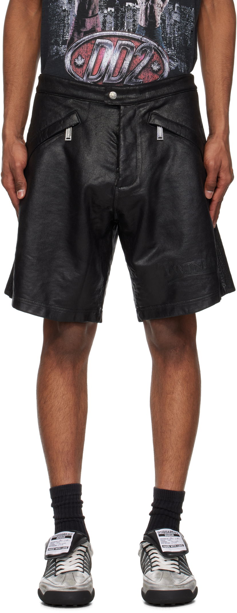 Shortsit DSQUARED2 Dsquared2 Big Boxer Biker Shorts Musta | S71MU0847-S25539-900