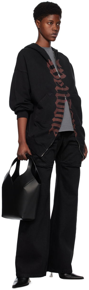Huppari We11done Printed Hoodie by Musta | WD-TJ0-24-812-U-BK, 3