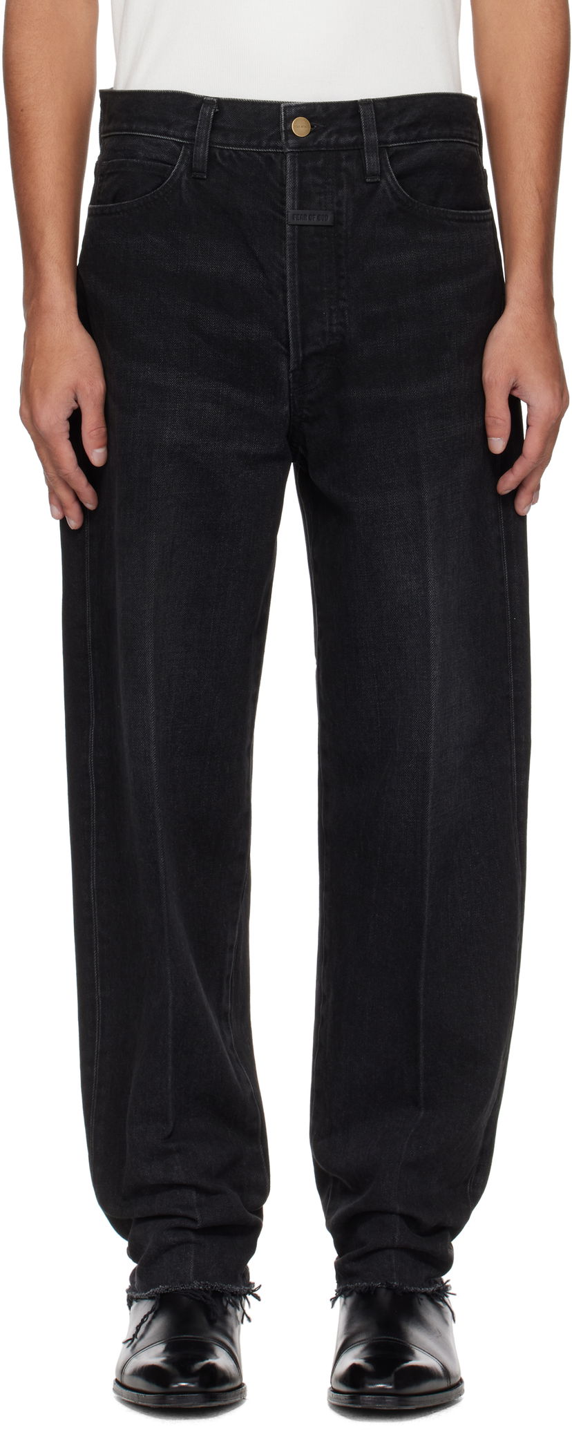 Jeans Fear of God Fear of God 80s 5 Pocket Jeans Musta | FGE240-410DNM
