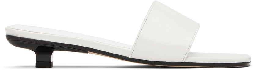 Kengänhoito BY FAR BY FAR Ceni Kitten Heel Mules Valkoinen | MWFHO014CL034WH025PL