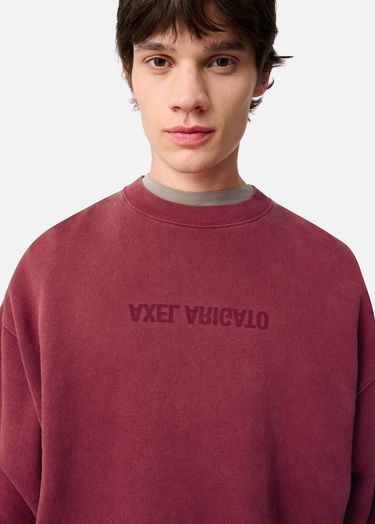 Huppari AXEL ARIGATO Distort Washed Sweatshirt Burgundia | A3122005, 5