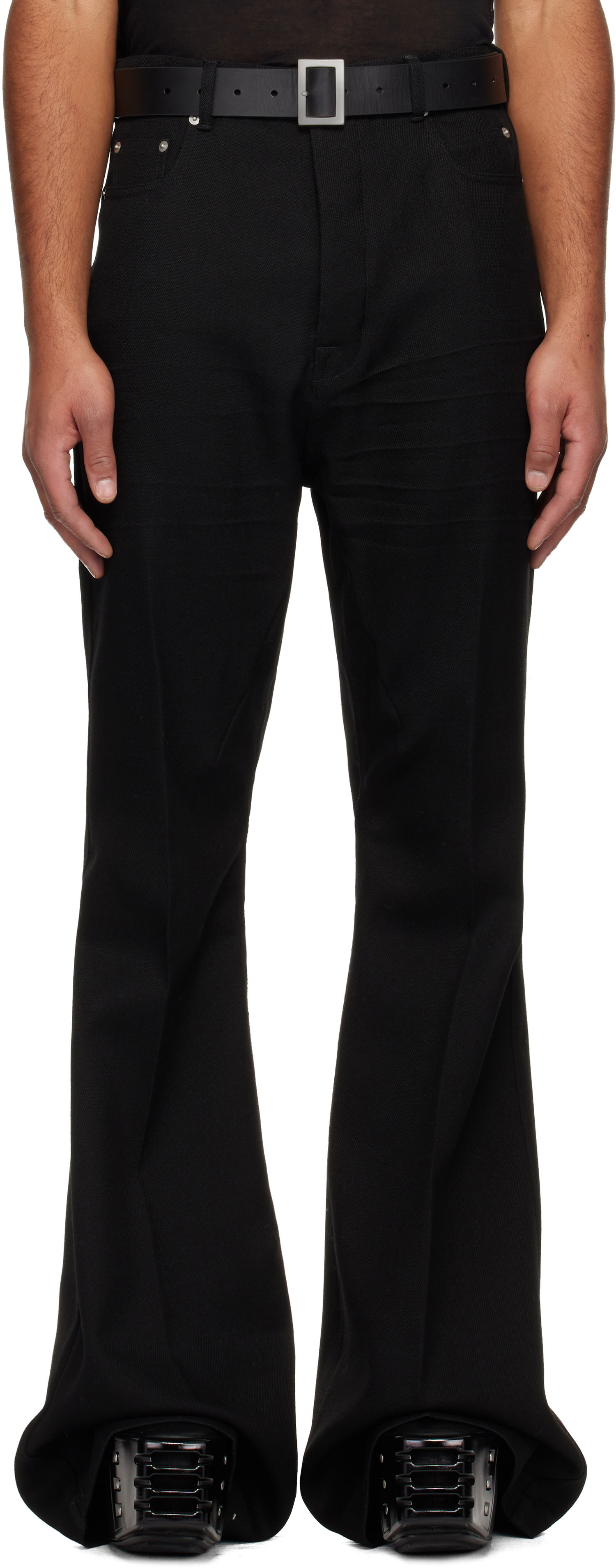 Housut Rick Owens Concordians Bolan Flared Trousers Musta | RR02E1335 WD, 0